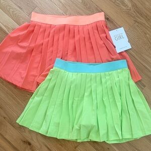 Athleta Girl - set of 2 tennis skirts. Preppy pleated Pickleball core